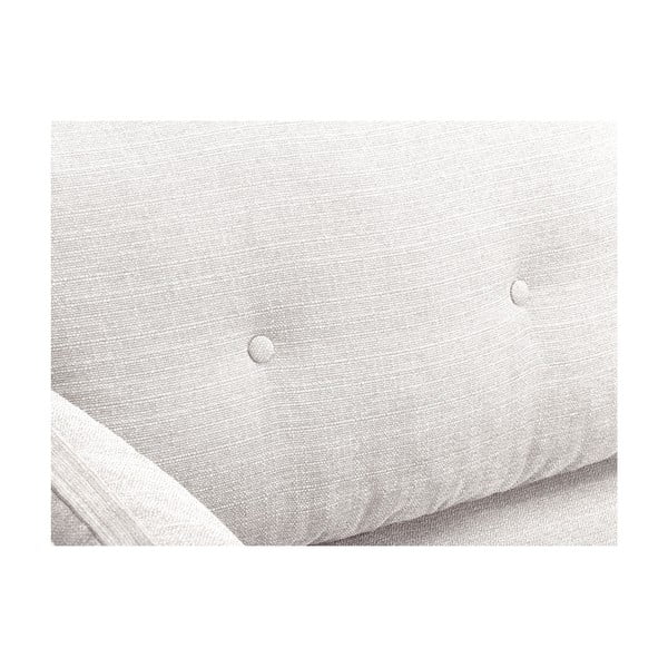 Krémově bílá třímístná pohovka Mazzini Sofas Elena, s lenoškou na levém rohu-image-4