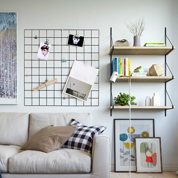 Must metallist meeldetuletusplaat, 60 x 60 cm - Evila Originals-image-2