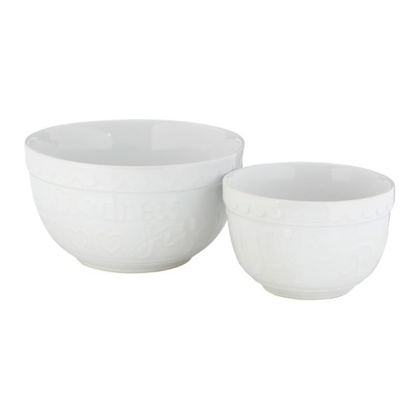 2 valge keraamiline kausside komplekt Gigi - Premier Housewares-image-2