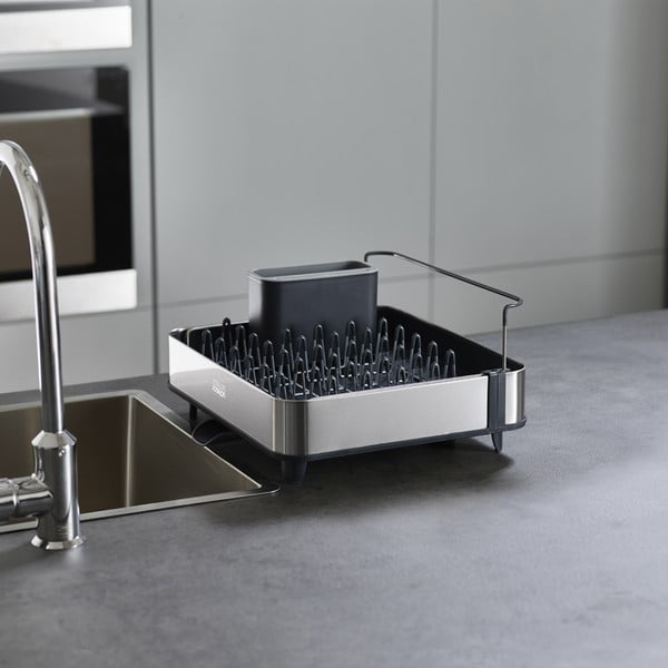 Tumehall reguleeritav roostevabast terasest nõudekuivatusrest 36x32 cm Extend Steel - Joseph Joseph-image-3