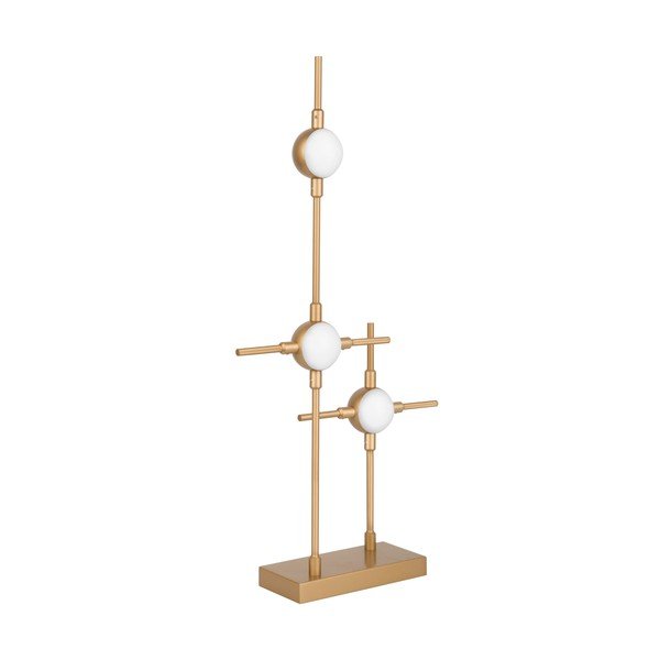 Kuldse värvi metallist LED-laualamp akrüülklaasist varjuga (kõrgus 52 cm) Atomo - Nova Luce