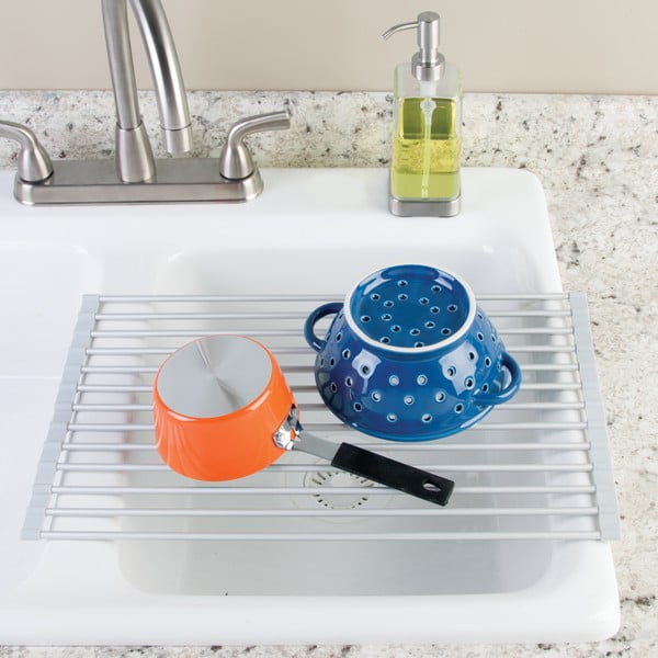 Hõbedane metall valamu äravooluvõrk  47x28 cm Metro – iDesign-image-3