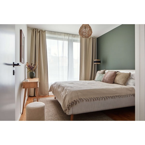 Helehall polsterdatud kaheinimesevoodi koos voodipõhja ja panipaigaga 180x200 cm Lotte - Meise Möbel-image-1