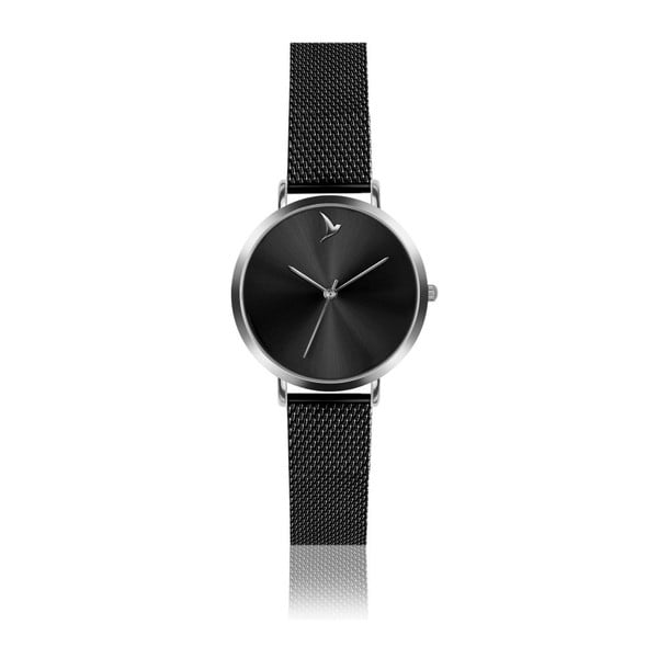Dámské hodinky s černým páskem z nerezové oceli Emily Westwood Black