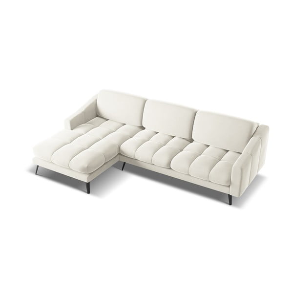 Kreemjas sametne nurgadiivan (vasakpoolne nurk) Nalu - Makamii-image-3