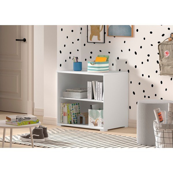 Valge laste raamaturiiul 68x62x43 cm Sam - Vipack-image-1