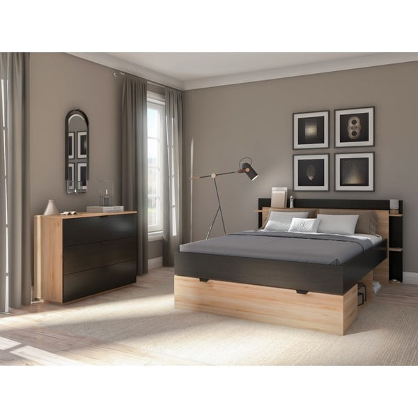 Must tammespoonist kummut 100x80x40 cm Dennis - Marckeric-image-1