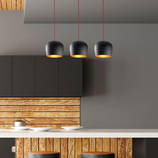 Must rippvalgusti metallist varjuga Berceste - Opviq lights-image-2