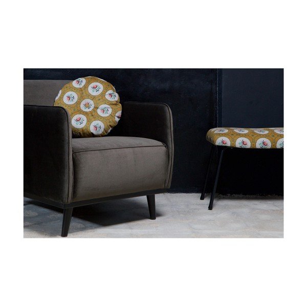 Dekoratiivne ümmargune padi, ookerkollane , ø 45 cm Granny - BePureHome-image-1