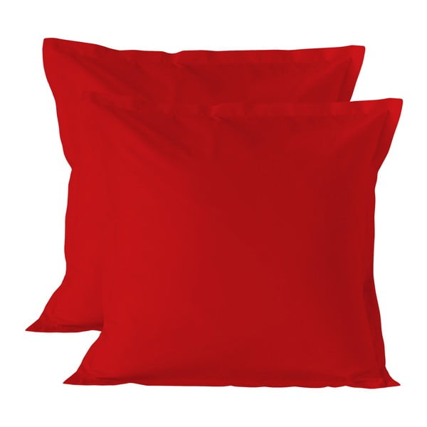 Sada 2 červených povlaků na polštář HF Living Basic, 60 x 60 cm