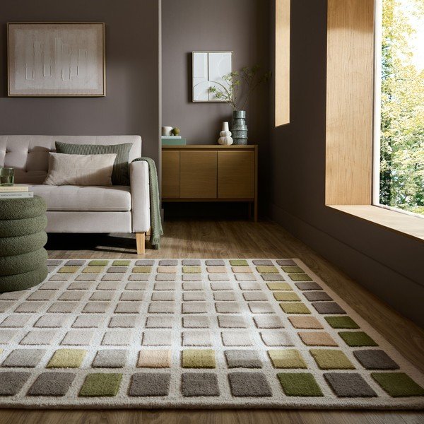 Roheline käsitsi kootud villane vaip 160x230 cm Renga Wool - Flair Rugs-image-1