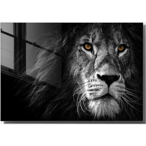 Klaasist maal 70x50 cm Lion - Wallity