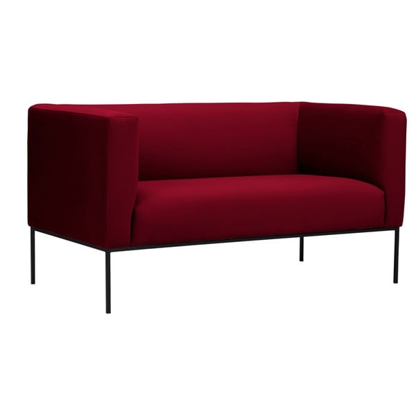 Červená sametová pohovka Windsor & Co Sofas Neptune, 145 cm-image-2