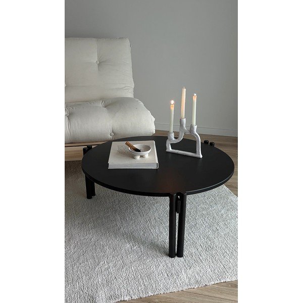 Must ümmargune kohvilaud ø 80 cm Sticks - Karup Design-image-4