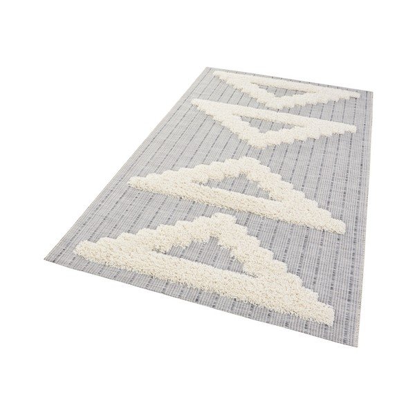Šedý koberec Mint Rugs Handira Triangles, 170 x 115 cm-image-1