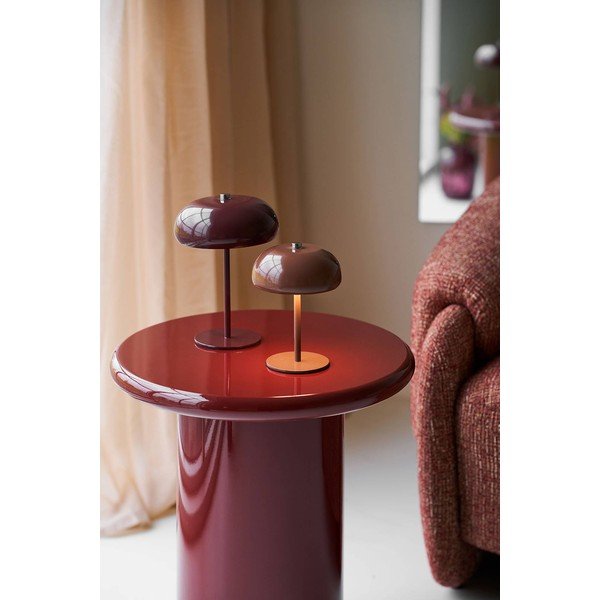 Burgundiapunane metallist laualamp (kõrgus 23 cm) Margate - House Nordic-image-1