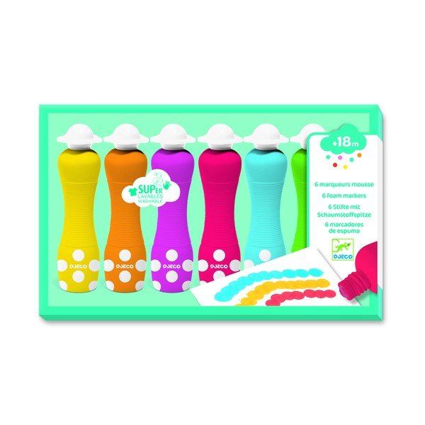 6 sõrmevärvi komplekt koos aplikaatoriga - Djeco-image-2