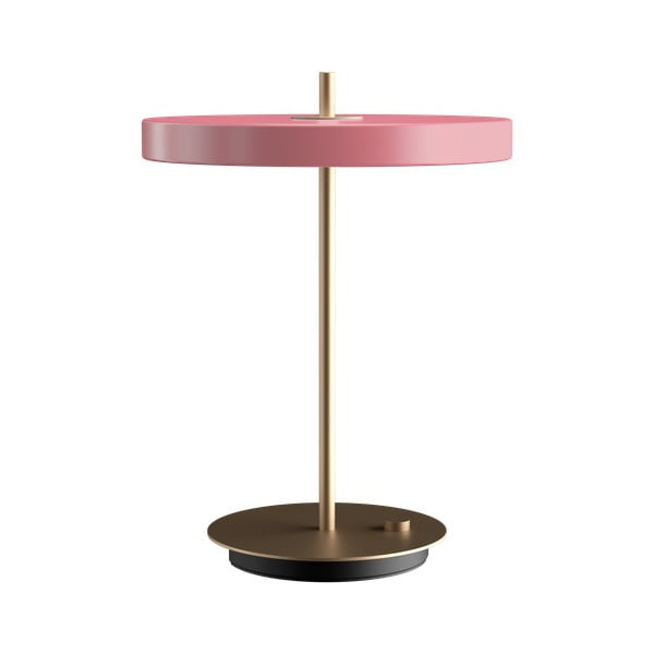 Roosa dimmerdatav LED lauavalgusti metallist lambivarjuga (kõrgus 41,5 cm) Asteria Table - UMAGE