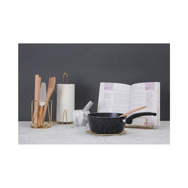 Kuldne metall majapidamispaberi stend ø 15 cm Vertex – Premier Housewares-image-1