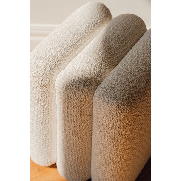 Bouclé kangast beež pouf Radd - noo.ma-image-2