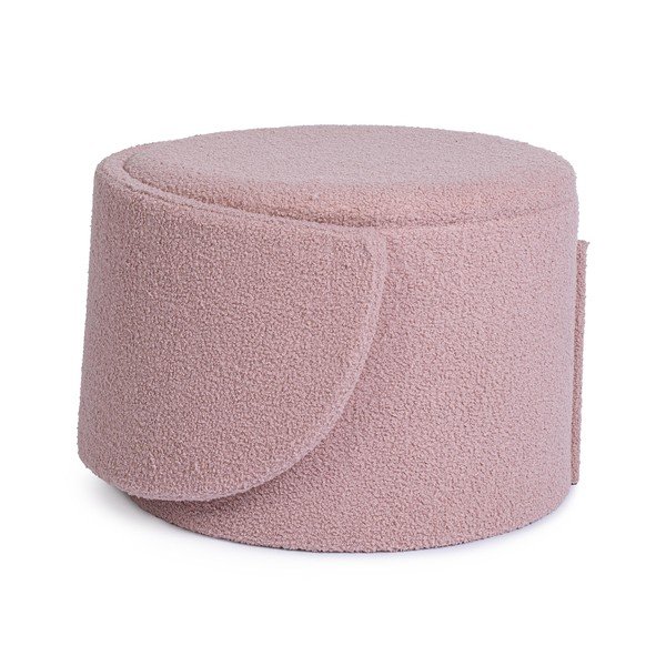 Antiikne roosa bouclé kangast taburet Anthea - Yes Everyday-image-4