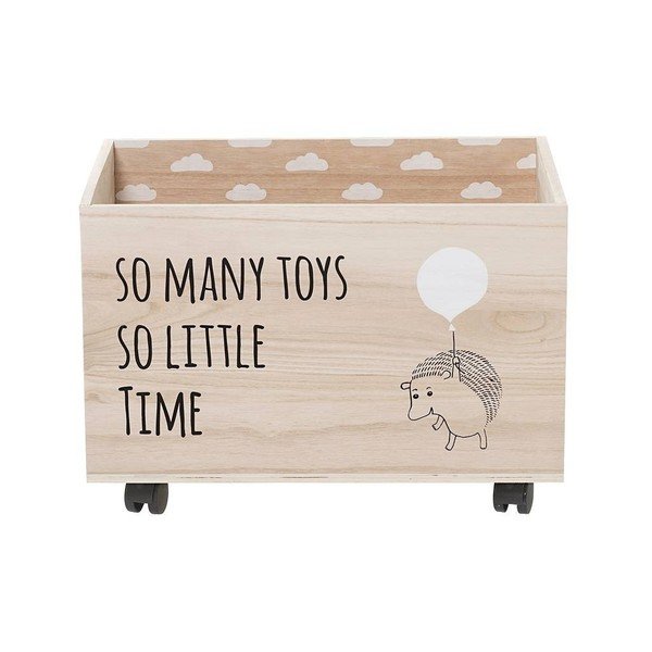 Úložný box na hračky na kolečkách ze dřeva paulownia Bloomingville Storage Box-image-1