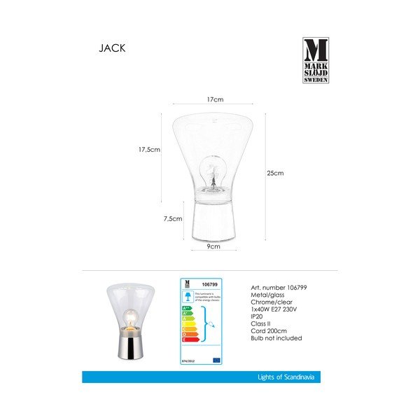 Hõbedast lauavalgusti, ø 16,5 cm Jack - Markslöjd-image-2