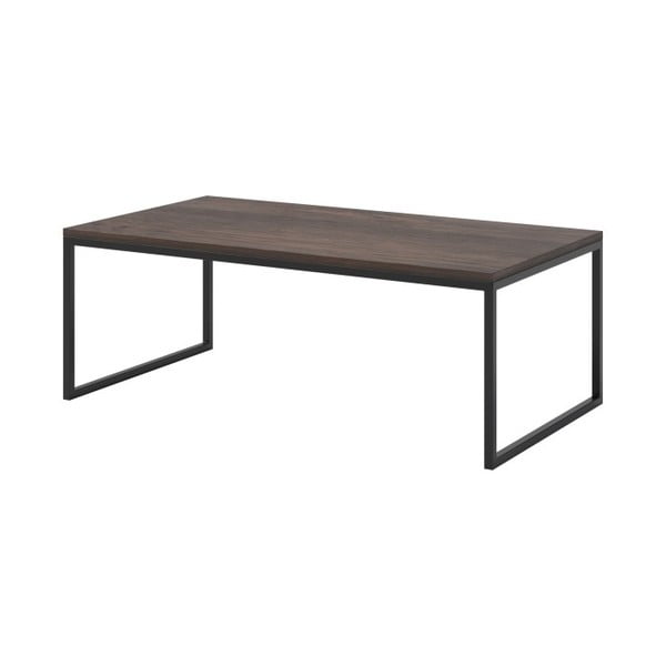 Hnědý konferenční stolek s černými nohami MESONICA Eco