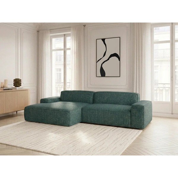 Roheline diivanvoodi/elektrilise istmepikendusega nurgadiivan (vasak nurk) Abel - Bobochic Paris-image-2