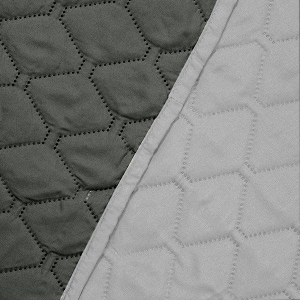 Hall kahepoolne mikrofiibervoodiplaat Charcoal Silver, 170 x 270 cm Axel - DecoKing-image-3
