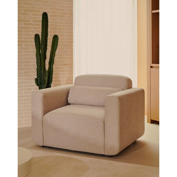 Beež tugitool Neom - Kave Home-image-1