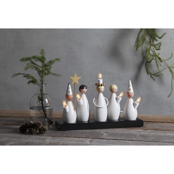 Mustvalge pistikuga valgusdekoor Luciakör – Star Trading-image-3