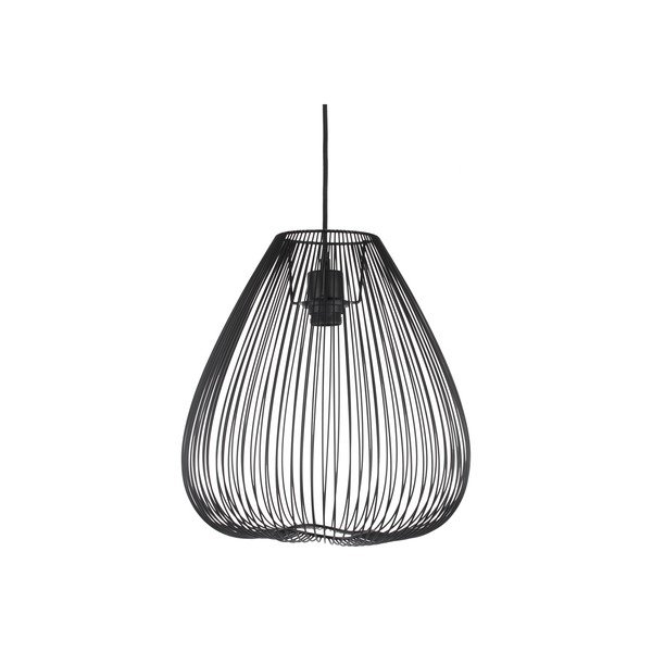 Must metallist rippvalgusti Lucid, ø 35 cm - Leitmotiv-image-2
