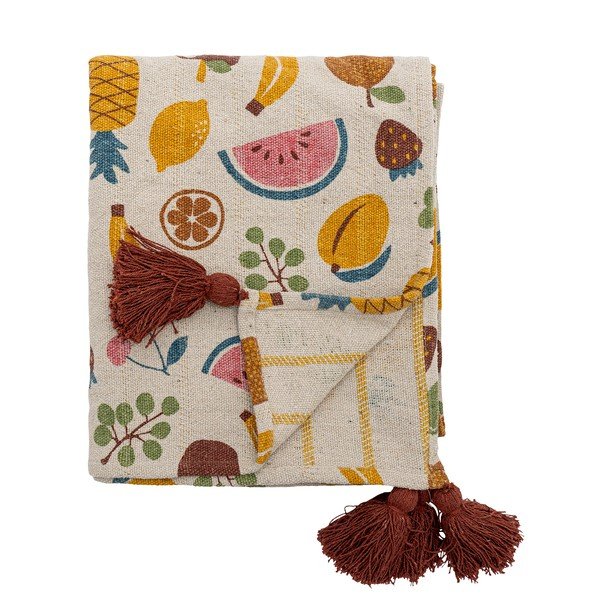 Taaskasutatud puuvillast laste tekk 130x160 cm Fruitta - Bloomingville Mini