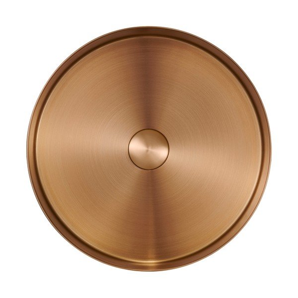 Vasevärvi ümmargune roostevabast terasest valamu ø 38 cm Aurum - Sapho-image-2