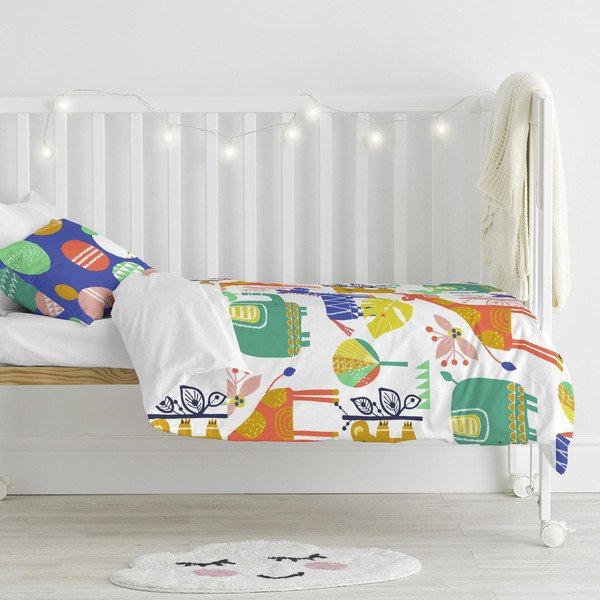 Laste puuvillane voodipesu , 100 x 120 cm Geo Jungle - Moshi Moshi-image-4