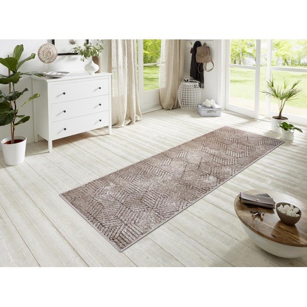 Pruun jooksja Lux , 70 x 200 cm Polygon - Hanse Home-image-1