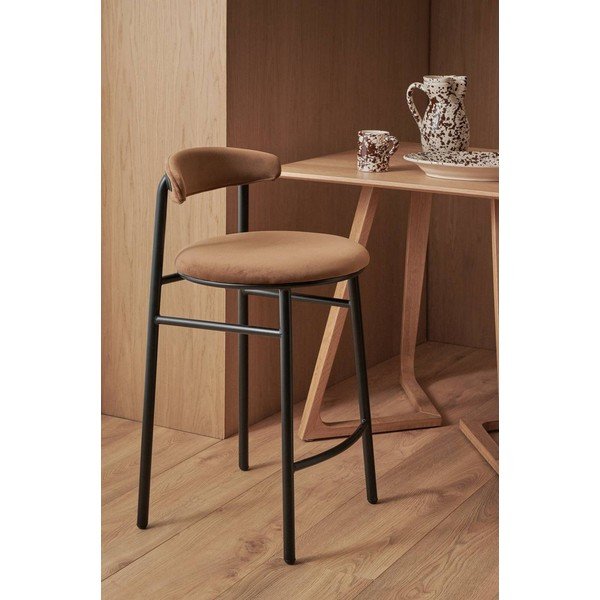 Pruun metallist baaritool (istme kõrgus 66 cm) Doggi - Ellos Home-image-1