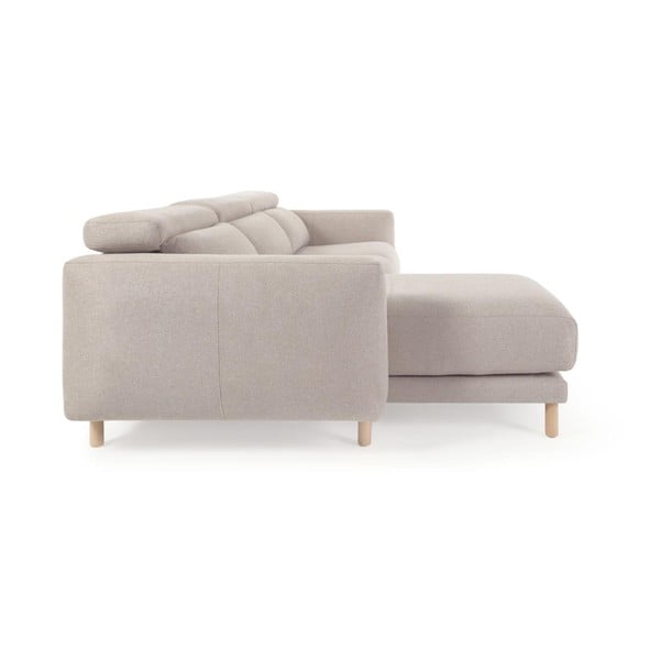 Beež nurgadiivan (vasakpoolne nurk) Singa - Kave Home-image-4