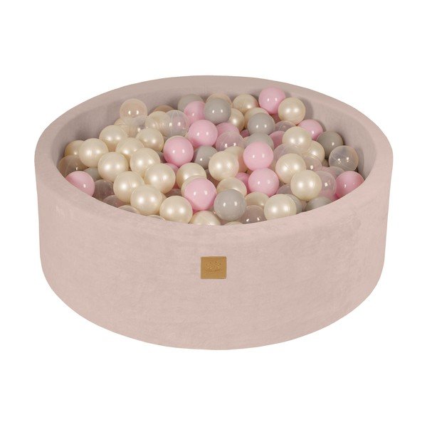 Kreem sametist pallibassein ø 90x30 cm Montessori - Meowbaby