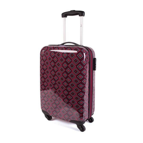 Černo-růžový cestovní kufr SKPA-T