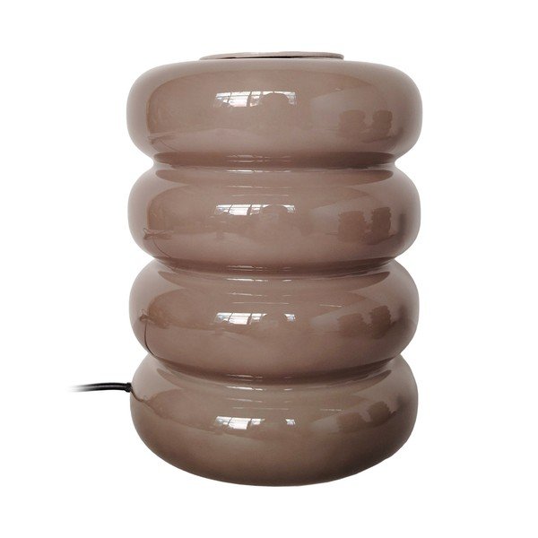 Hallikaspruunist klaasist LED-laualamp (kõrgus 16,5 cm) Aro - Leitmotiv