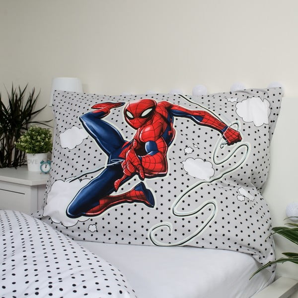 Puuvillane helendava efektiga laste voodipesu 140x200 cm Spiderman – Jerry Fabrics-image-3