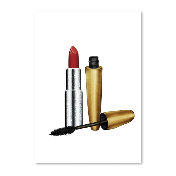 Plakát Americanflat Lipstick and Mascara, 30 x 42 cm