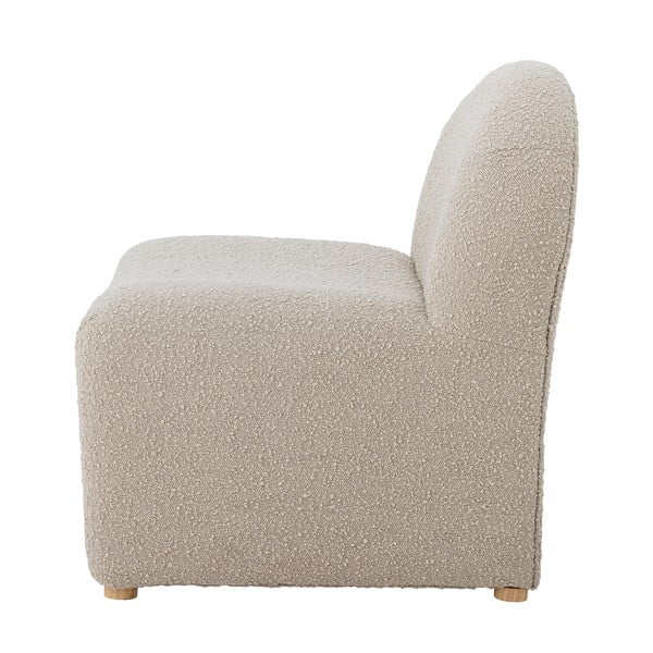 Kreemjas tugitool, mis on valmistatud bukleekangast Neel - Bloomingville-image-3