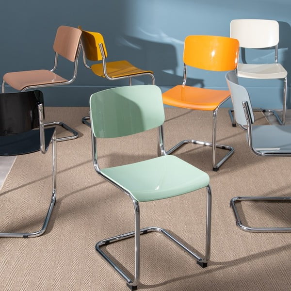 Hallid söögitoolid 4 tk komplektis Chrome - Ixia-image-1