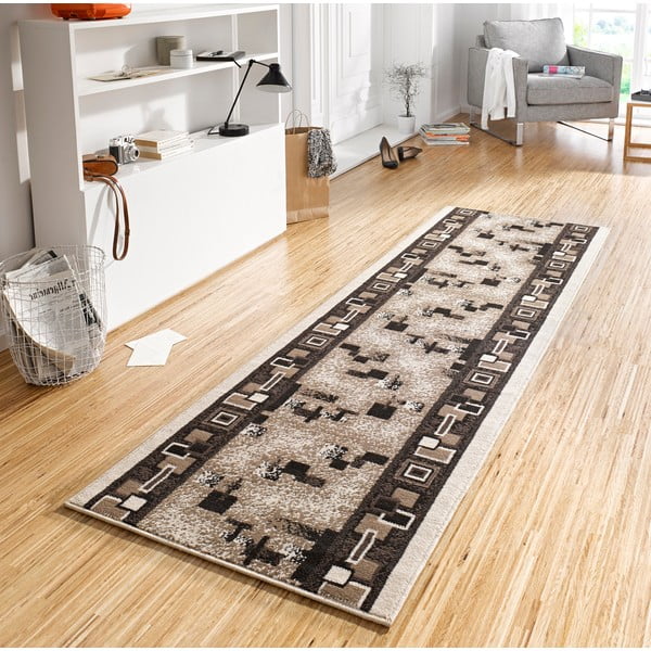 Pruun vaibajooksja 250x80 cm Cube - Hanse Home-image-1