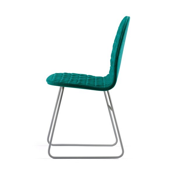 Tyrkysová židle s kovovými nohami Iker Mannequin V Triangle-image-2