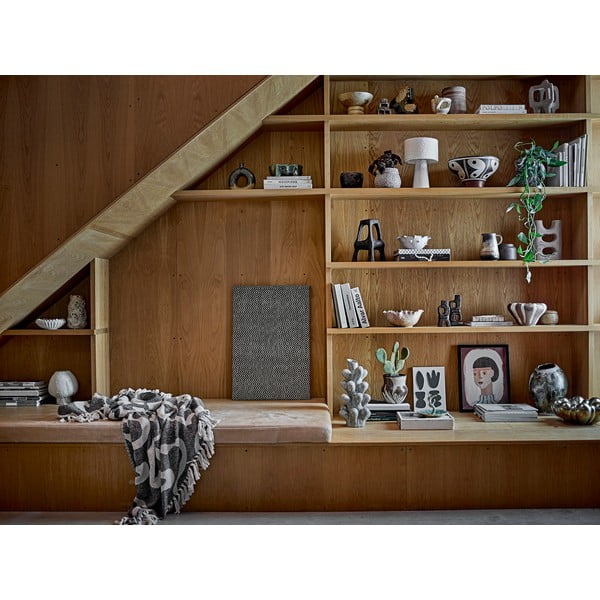 Must/beež taaskasutatud puuvillast tekk 130x160 cm Salobre - Bloomingville-image-4