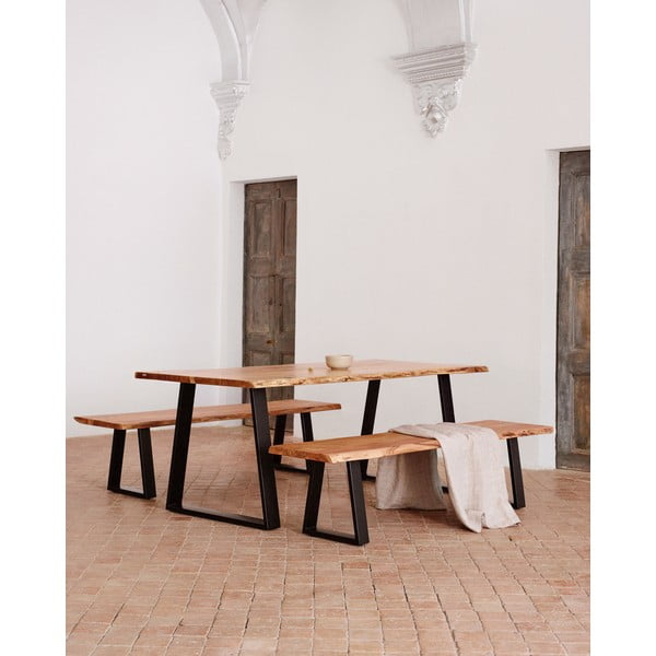 Akaatsiaplaadiga söögilaud 90x180 cm Alaia - Kave Home-image-3